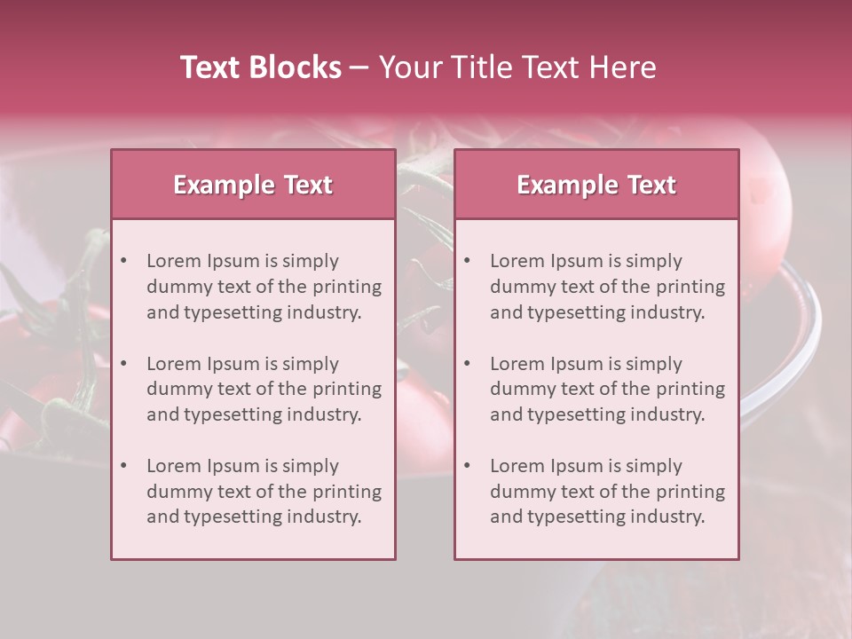 Ripe Fresh Vegetables Tomatoes PowerPoint Template