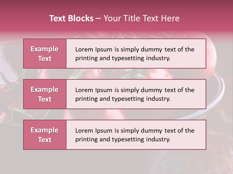 Ripe Fresh Vegetables Tomatoes PowerPoint Template