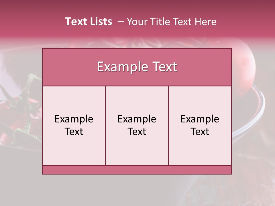 Ripe Fresh Vegetables Tomatoes PowerPoint Template