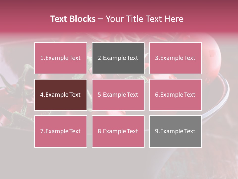 Ripe Fresh Vegetables Tomatoes PowerPoint Template