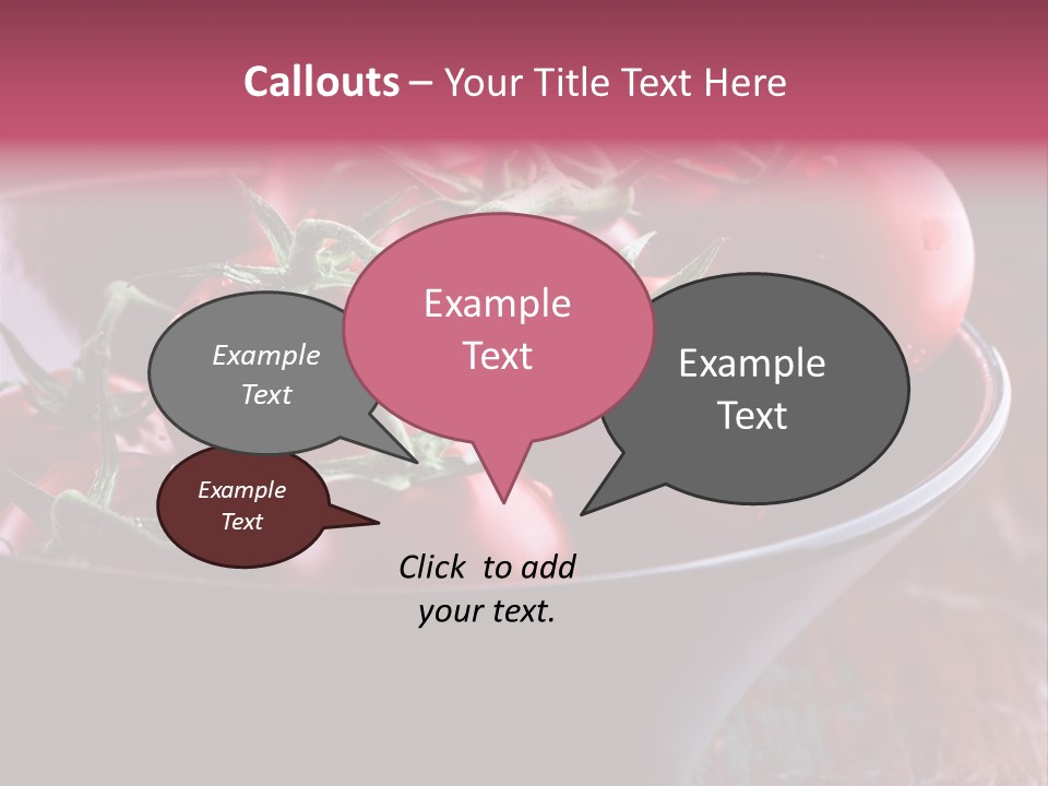 Ripe Fresh Vegetables Tomatoes PowerPoint Template
