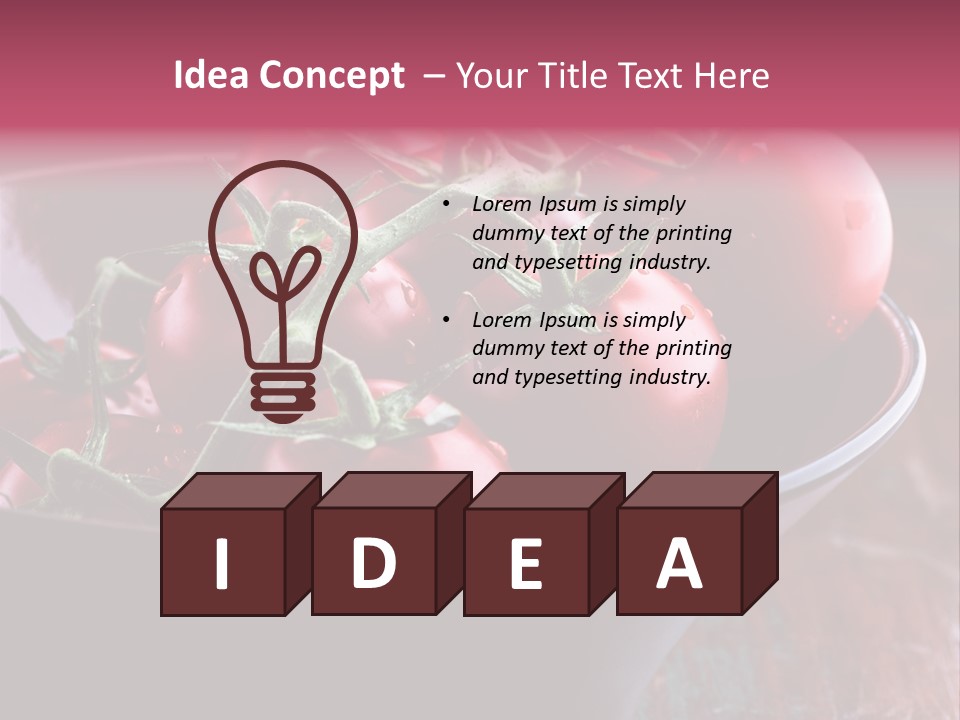 Ripe Fresh Vegetables Tomatoes PowerPoint Template