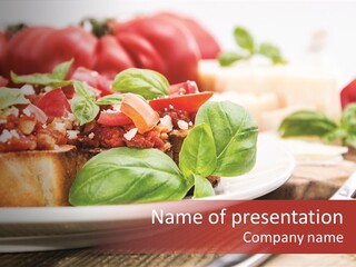 Studio Shot Sauce Baguette PowerPoint Template