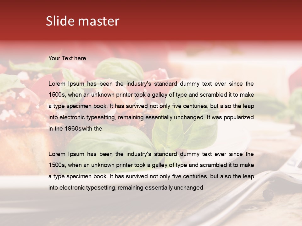Studio Shot Sauce Baguette PowerPoint Template