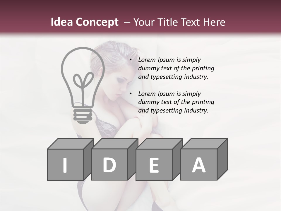 Underwear Naked  PowerPoint Template