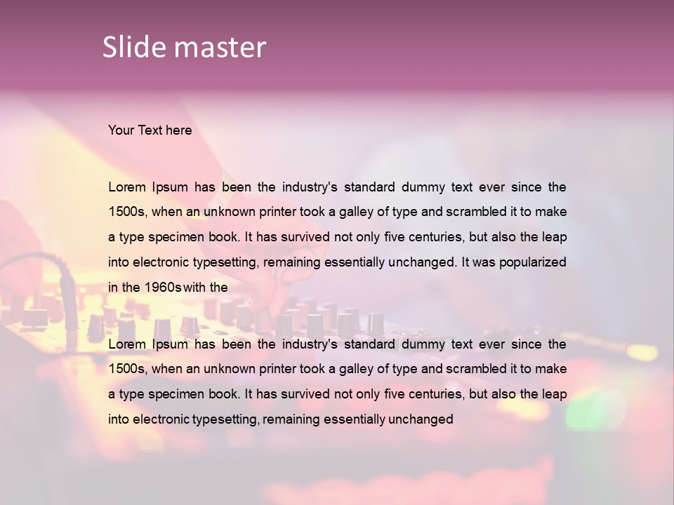 Technology Entertainment Clubbing PowerPoint Template