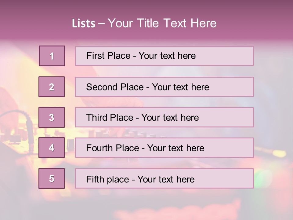 Technology Entertainment Clubbing PowerPoint Template
