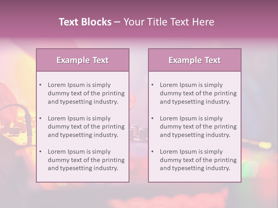 Technology Entertainment Clubbing PowerPoint Template