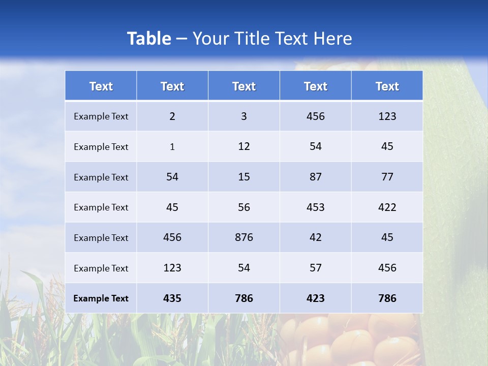 Food Grain Ear PowerPoint Template