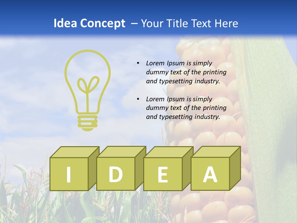 Food Grain Ear PowerPoint Template