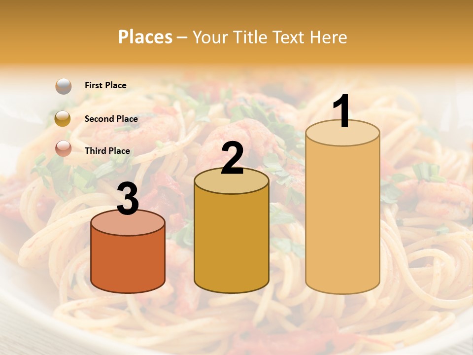 Menu Shrimp Tomato Pasta PowerPoint Template