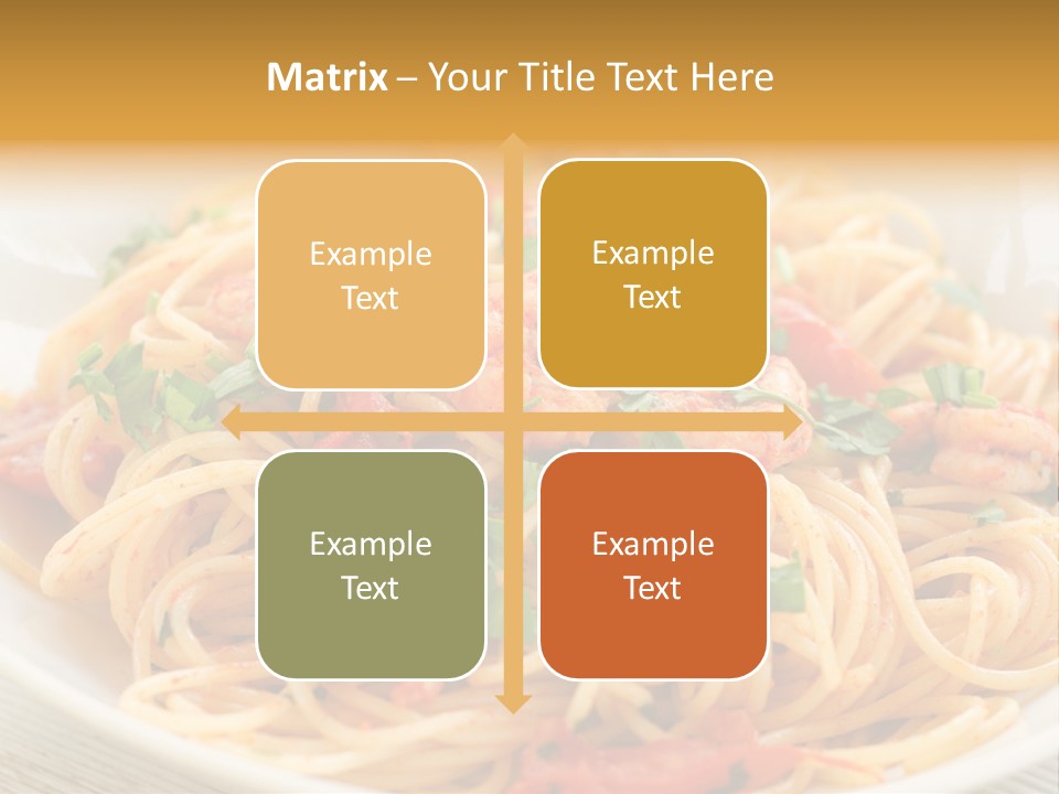 Menu Shrimp Tomato Pasta PowerPoint Template