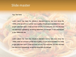 Menu Shrimp Tomato Pasta PowerPoint Template
