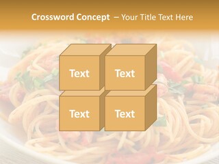 Menu Shrimp Tomato Pasta PowerPoint Template