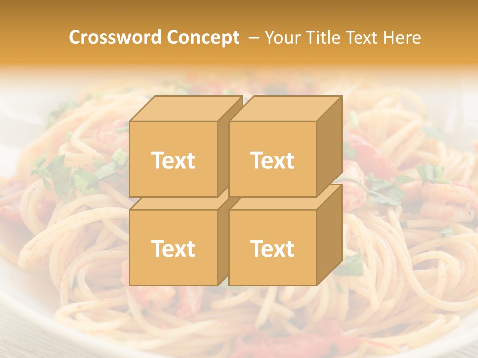 Menu Shrimp Tomato Pasta PowerPoint Template