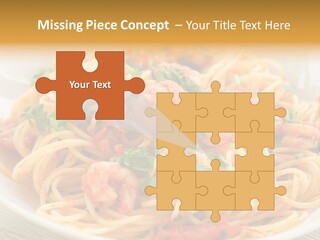 Menu Shrimp Tomato Pasta PowerPoint Template