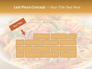 Menu Shrimp Tomato Pasta PowerPoint Template