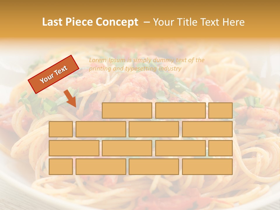 Menu Shrimp Tomato Pasta PowerPoint Template