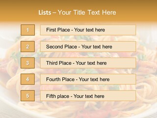 Menu Shrimp Tomato Pasta PowerPoint Template
