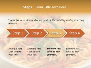 Menu Shrimp Tomato Pasta PowerPoint Template