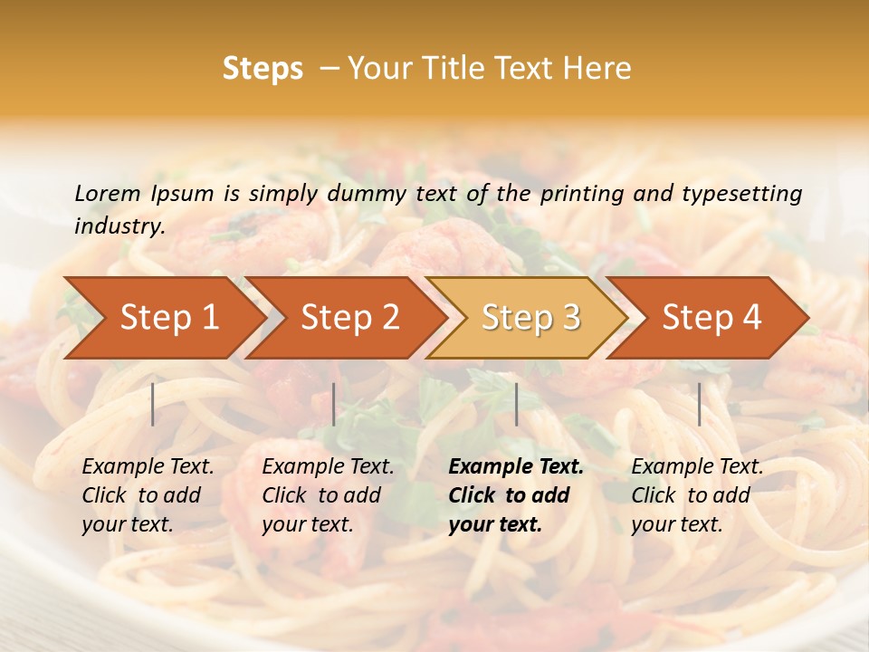 Menu Shrimp Tomato Pasta PowerPoint Template
