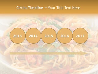 Menu Shrimp Tomato Pasta PowerPoint Template