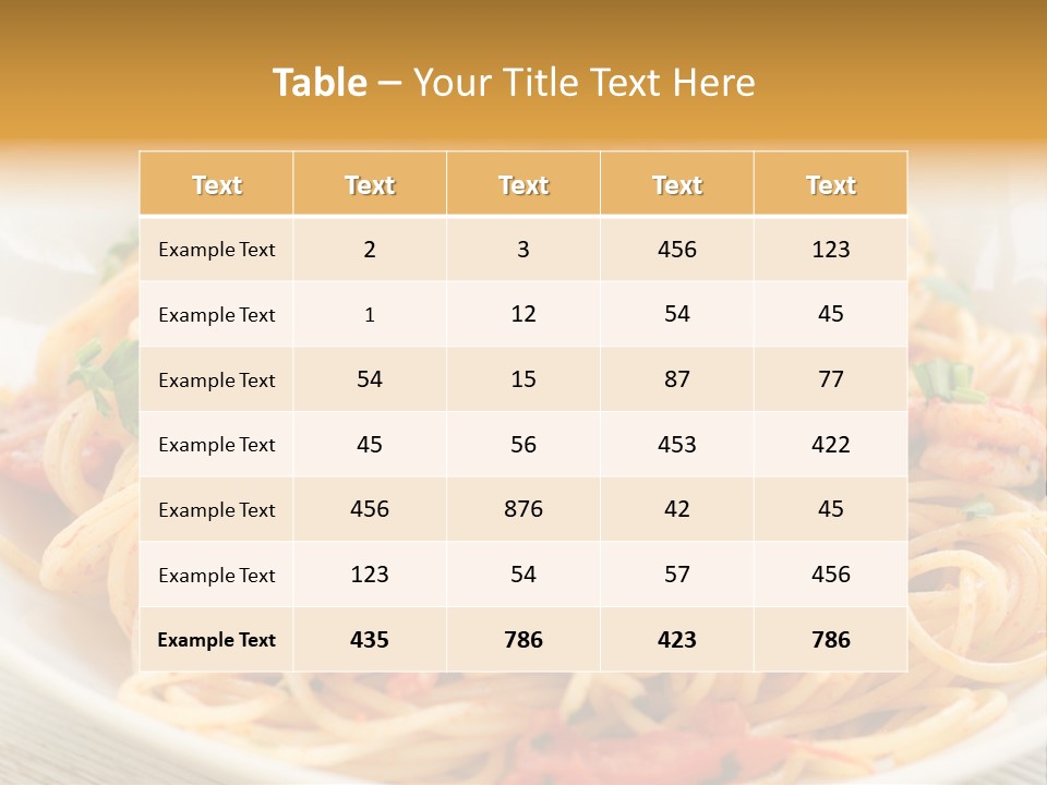 Menu Shrimp Tomato Pasta PowerPoint Template
