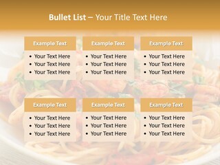 Menu Shrimp Tomato Pasta PowerPoint Template