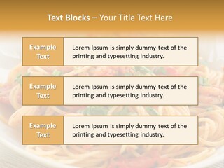 Menu Shrimp Tomato Pasta PowerPoint Template