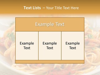 Menu Shrimp Tomato Pasta PowerPoint Template