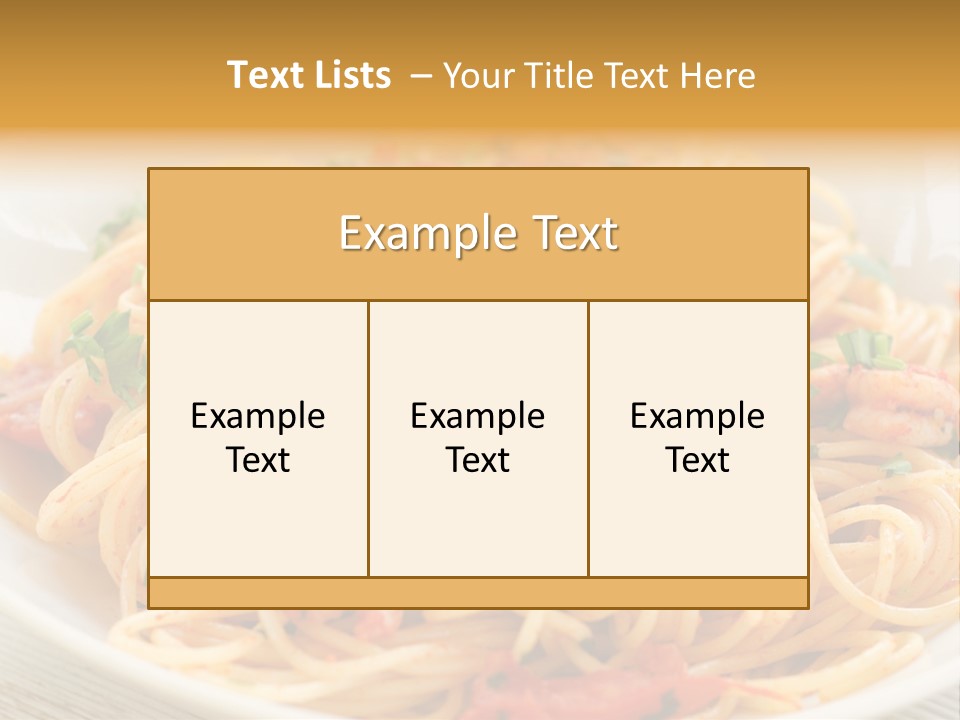 Menu Shrimp Tomato Pasta PowerPoint Template