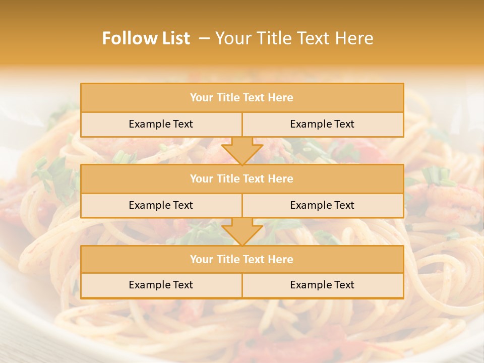 Menu Shrimp Tomato Pasta PowerPoint Template