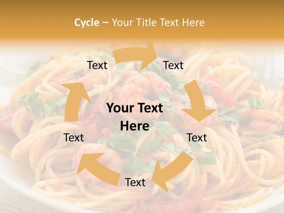 Menu Shrimp Tomato Pasta PowerPoint Template