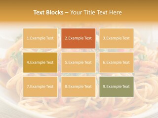 Menu Shrimp Tomato Pasta PowerPoint Template