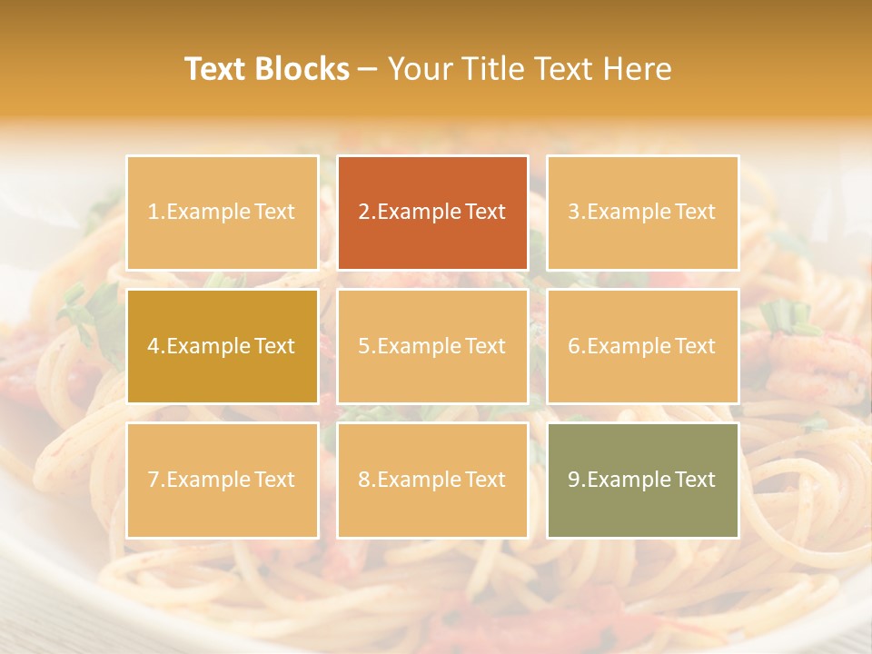 Menu Shrimp Tomato Pasta PowerPoint Template