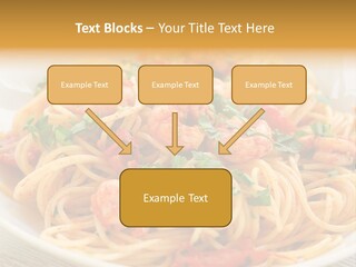 Menu Shrimp Tomato Pasta PowerPoint Template