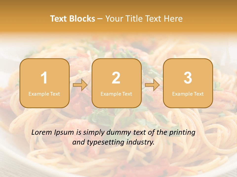 Menu Shrimp Tomato Pasta PowerPoint Template