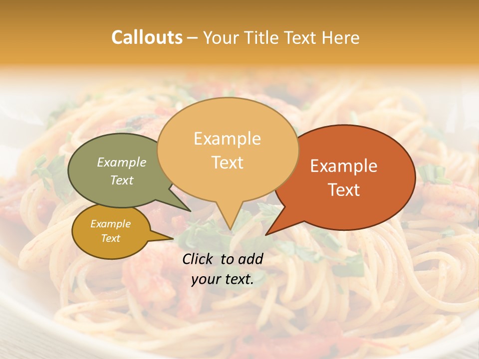 Menu Shrimp Tomato Pasta PowerPoint Template