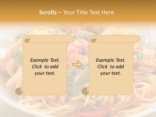 Menu Shrimp Tomato Pasta PowerPoint Template