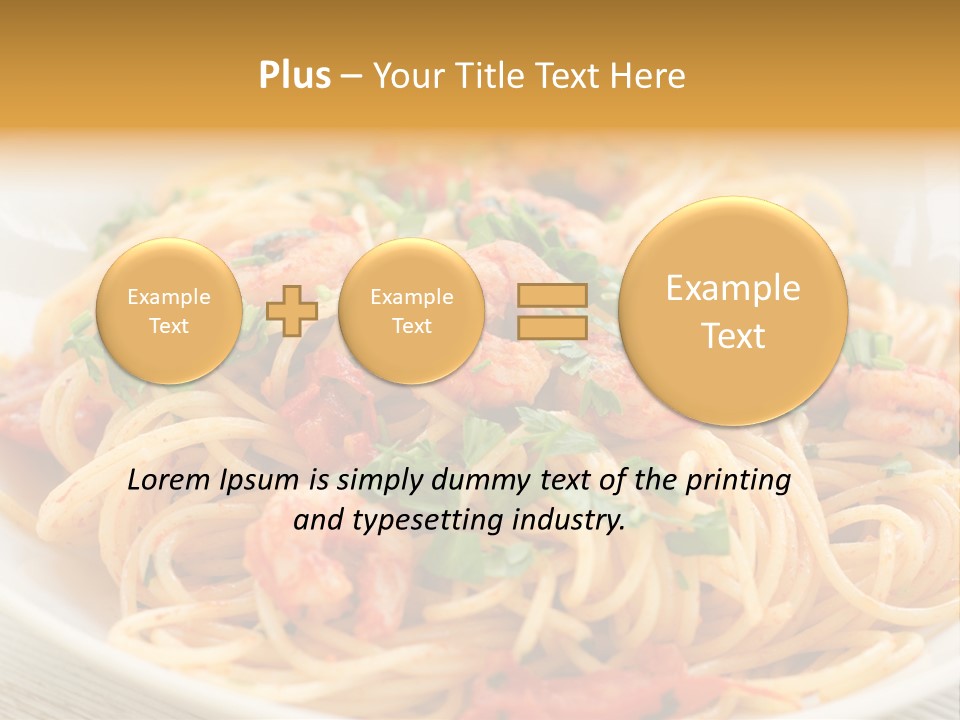 Menu Shrimp Tomato Pasta PowerPoint Template