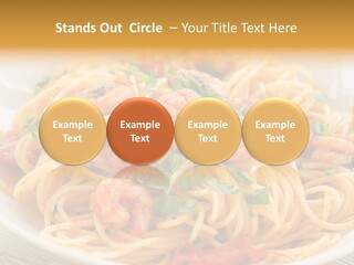 Menu Shrimp Tomato Pasta PowerPoint Template