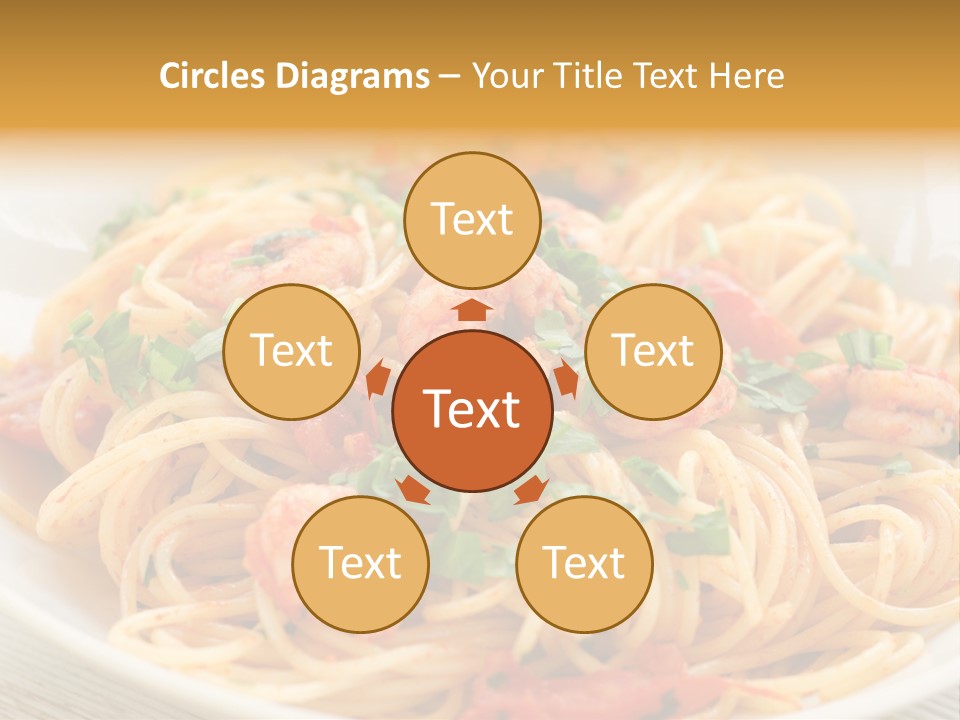 Menu Shrimp Tomato Pasta PowerPoint Template