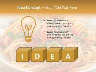 Menu Shrimp Tomato Pasta PowerPoint Template