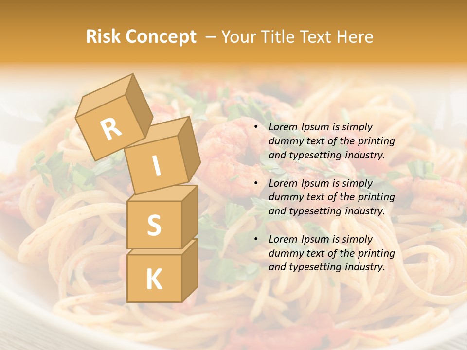 Menu Shrimp Tomato Pasta PowerPoint Template