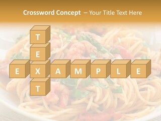 Menu Shrimp Tomato Pasta PowerPoint Template