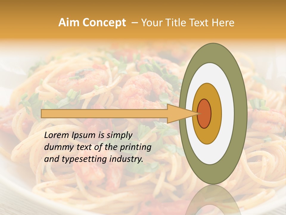 Menu Shrimp Tomato Pasta PowerPoint Template