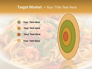 Menu Shrimp Tomato Pasta PowerPoint Template