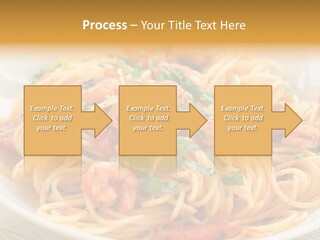 Menu Shrimp Tomato Pasta PowerPoint Template