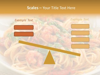 Menu Shrimp Tomato Pasta PowerPoint Template