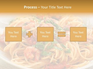 Menu Shrimp Tomato Pasta PowerPoint Template
